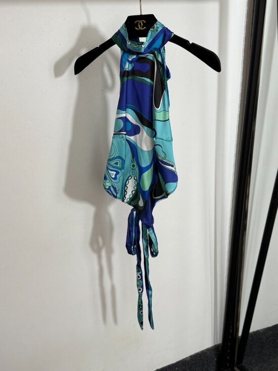 Emilio Pucci Tops - 🌟Emilio Pucci🌟  blue Strapless Backless Tank Top